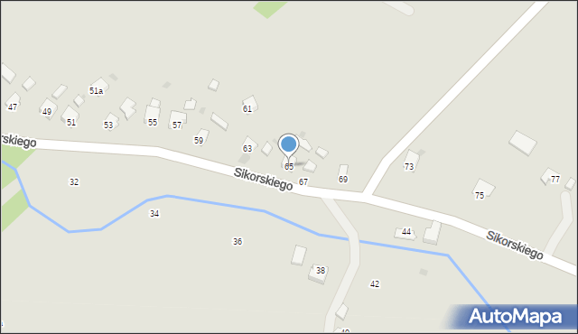 Jedlicze, Sikorskiego Władysława, gen., 65, mapa Jedlicze