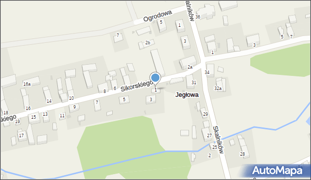Jegłowa, Sikorskiego Władysława, gen., 1, mapa Jegłowa
