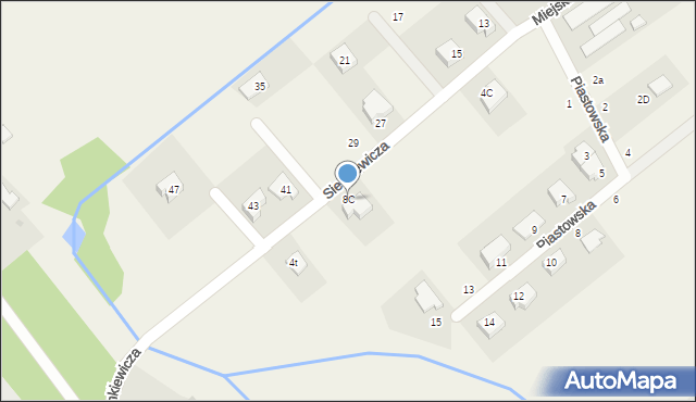 Józefów, Sienkiewicza Henryka, 8C, mapa Józefów