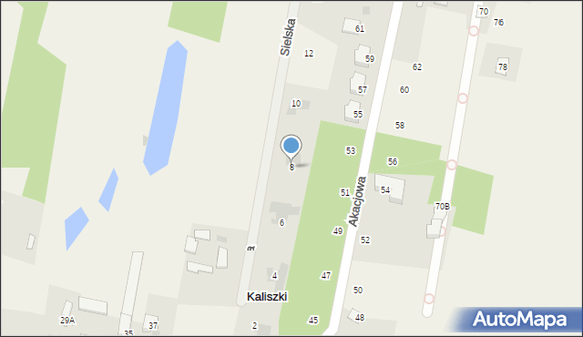 Kaliszki, Sielska, 8, mapa Kaliszki