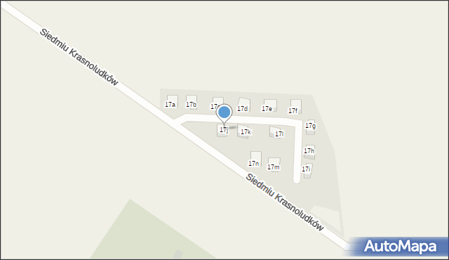 Kamieniec Wrocławski, Siedmiu Krasnoludków, 17j, mapa Kamieniec Wrocławski