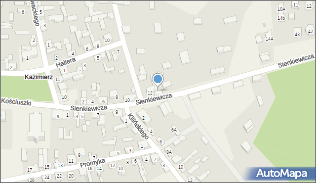 Kazimierz, Sienkiewicza Henryka, 12A, mapa Kazimierz