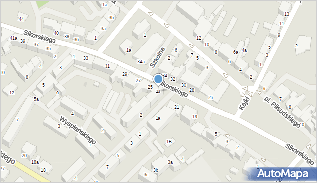 Kętrzyn, Sikorskiego Władysława, gen., 23, mapa Kętrzyn