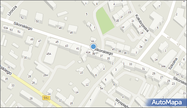 Kętrzyn, Sikorskiego Władysława, gen., 39, mapa Kętrzyn