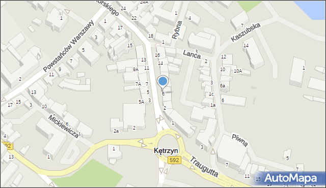 Kętrzyn, Sikorskiego Władysława, gen., 6, mapa Kętrzyn