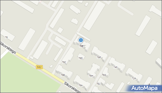 Kętrzyn, Sikorskiego Władysława, gen., 76E, mapa Kętrzyn