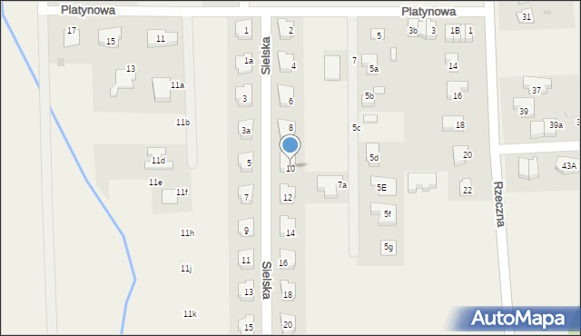 Kiełczów, Sielska, 10, mapa Kiełczów