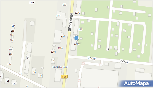 Klaudyn, Sikorskiego Władysława, gen., 123A, mapa Klaudyn