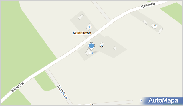 Kolankowo, Sielanka, 33, mapa Kolankowo