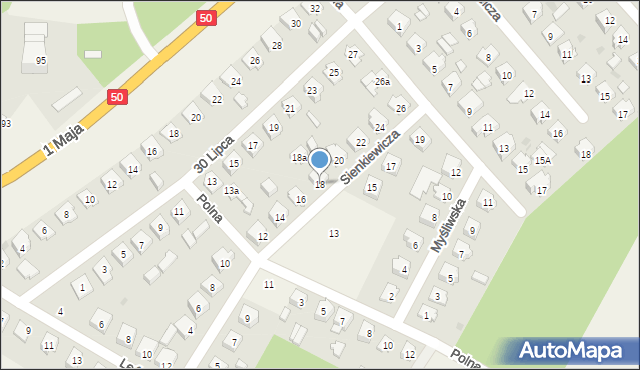 Kołbiel, Sienkiewicza Henryka, 18, mapa Kołbiel