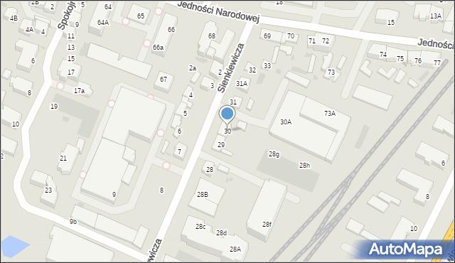 Kołobrzeg, Sienkiewicza Henryka, 30, mapa Kołobrzegu