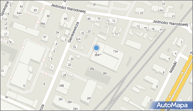 Kołobrzeg, Sienkiewicza Henryka, 30A, mapa Kołobrzegu