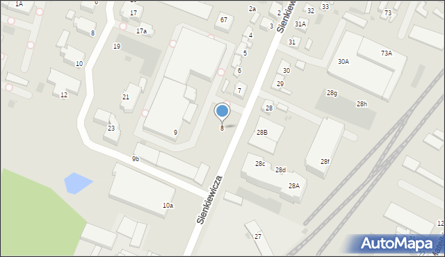 Kołobrzeg, Sienkiewicza Henryka, 8, mapa Kołobrzegu