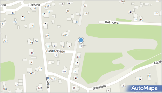 Konin, Siedleckiego Michała, 11, mapa Konina