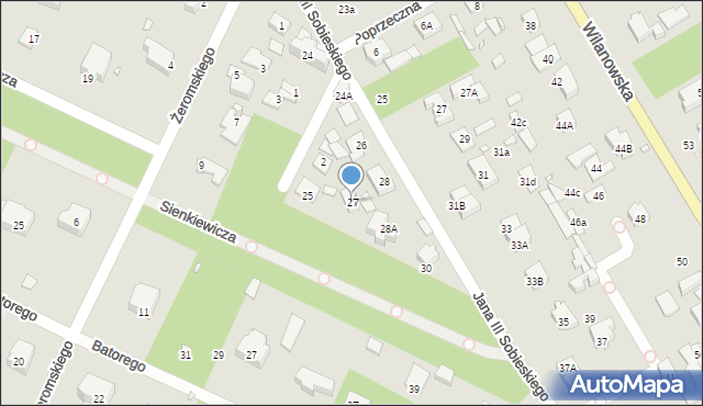 Konstancin-Jeziorna, Sienkiewicza Henryka, 27, mapa Konstancin-Jeziorna