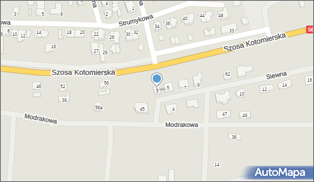 Koronowo, Siewna, 3, mapa Koronowo