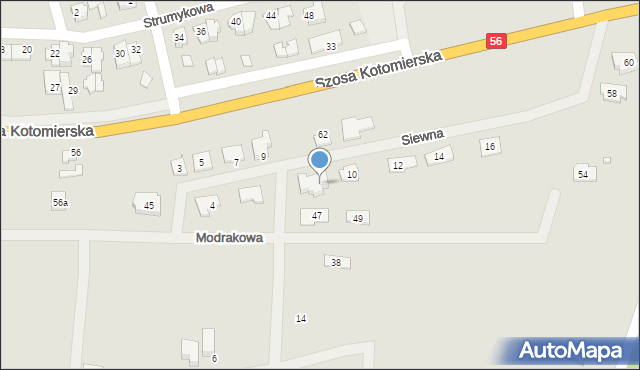 Koronowo, Siewna, 8, mapa Koronowo