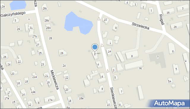 Kościerzyna, Sienkiewicza Henryka, 2, mapa Kościerzyna