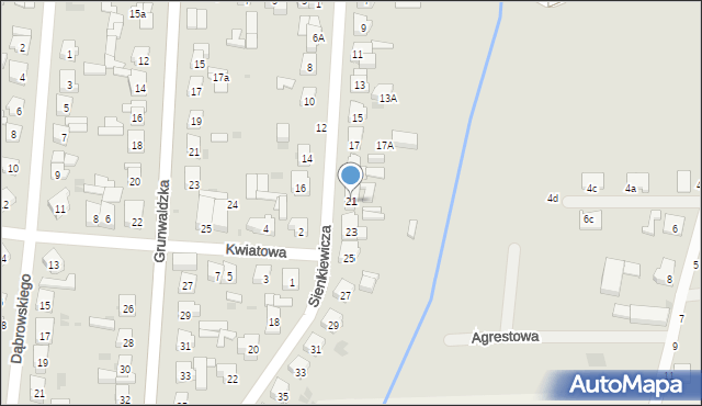 Kostrzyn, Sienkiewicza Henryka, 21, mapa Kostrzyn