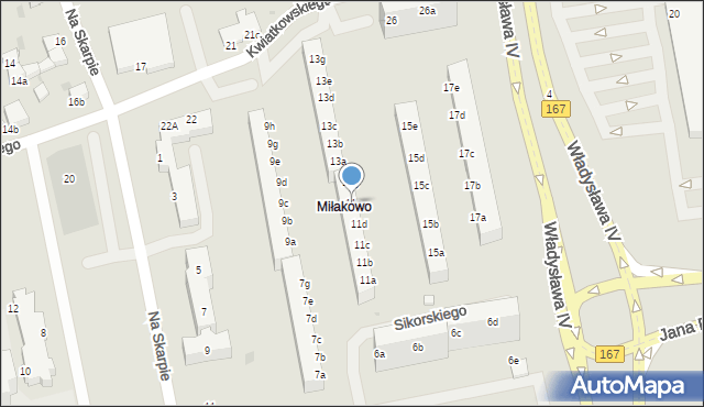 Koszalin, Sikorskiego Władysława, gen., 11e, mapa Koszalina