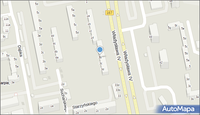 Koszalin, Sikorskiego Władysława, gen., 3b, mapa Koszalina