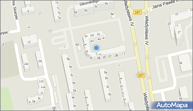 Koszalin, Sikorskiego Władysława, gen., 4e, mapa Koszalina