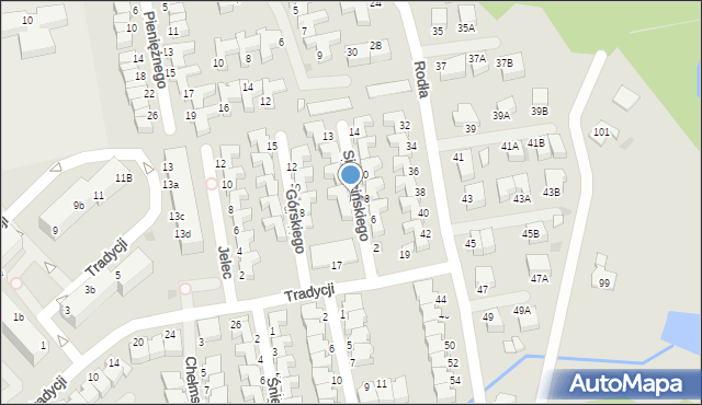 Koszalin, Sierocińskiego Romana, 7, mapa Koszalina