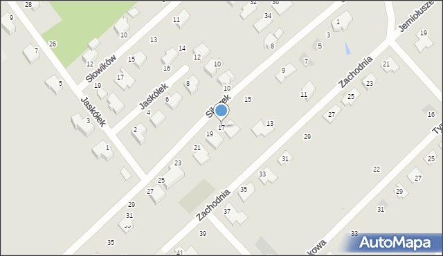 Koszalin, Sikorek, 17, mapa Koszalina