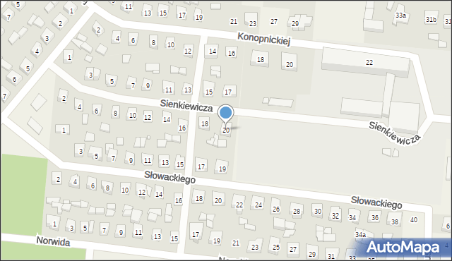 Kotlin, Sienkiewicza Henryka, 20, mapa Kotlin