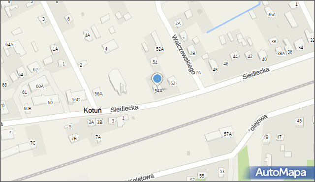 Kotuń, Siedlecka, 54A, mapa Kotuń