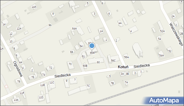 Kotuń, Siedlecka, 60A, mapa Kotuń