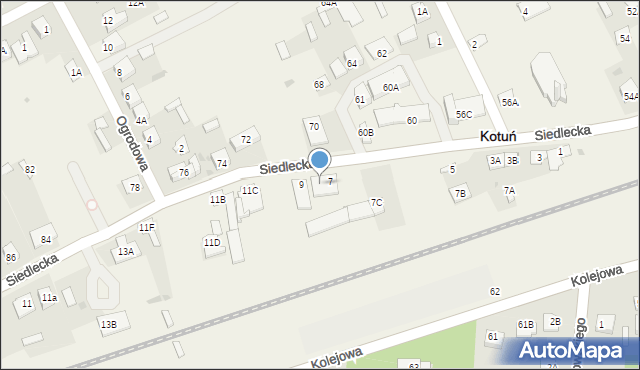 Kotuń, Siedlecka, 7D, mapa Kotuń