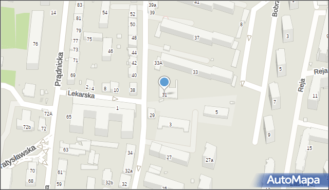 Kraków, Siemaszki Kazimierza, ks., 31, mapa Krakowa