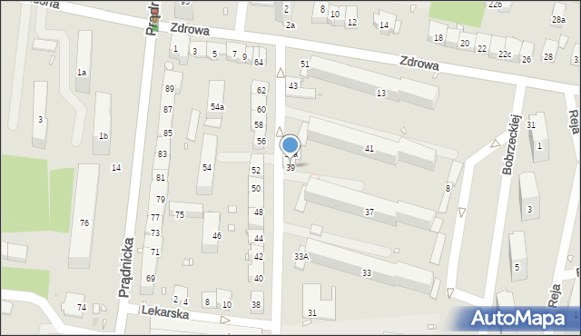 Kraków, Siemaszki Kazimierza, ks., 39, mapa Krakowa