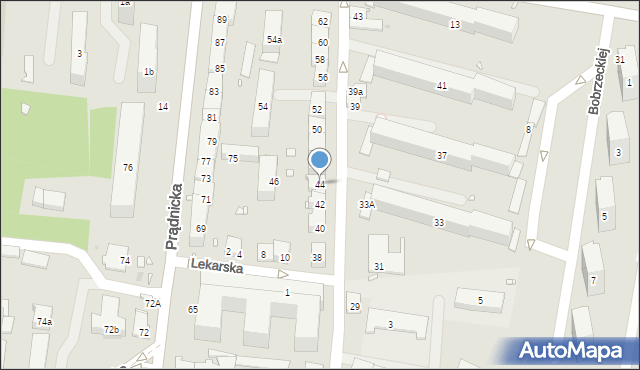 Kraków, Siemaszki Kazimierza, ks., 44, mapa Krakowa
