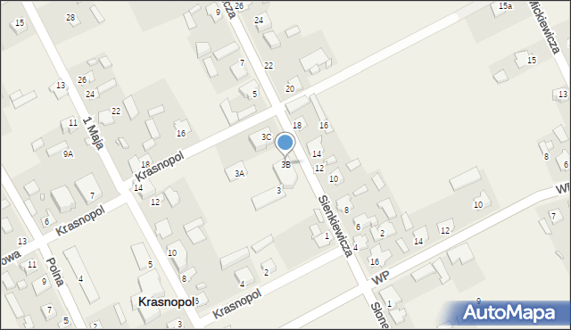 Krasnopol, Sienkiewicza Henryka, 3B, mapa Krasnopol