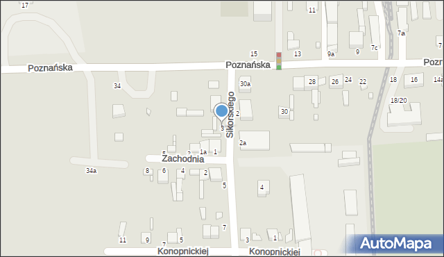 Krośniewice, Sikorskiego Władysława, gen., 3, mapa Krośniewice