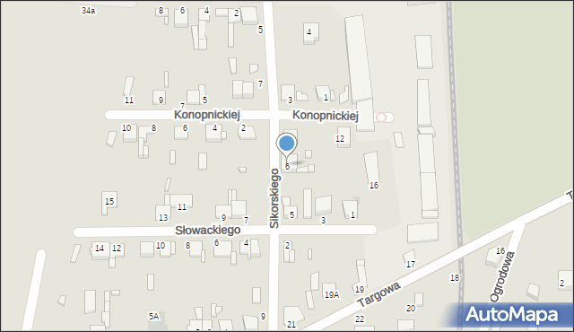 Krośniewice, Sikorskiego Władysława, gen., 6, mapa Krośniewice