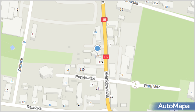 Krotoszyn, Sienkiewicza Henryka, 12, mapa Krotoszyna