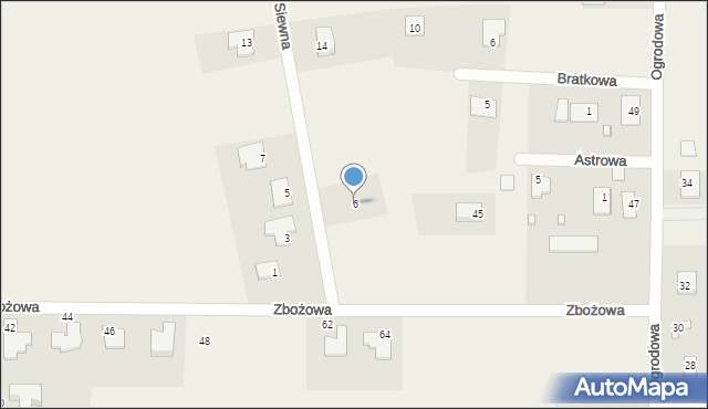 Kruszyn, Siewna, 6, mapa Kruszyn