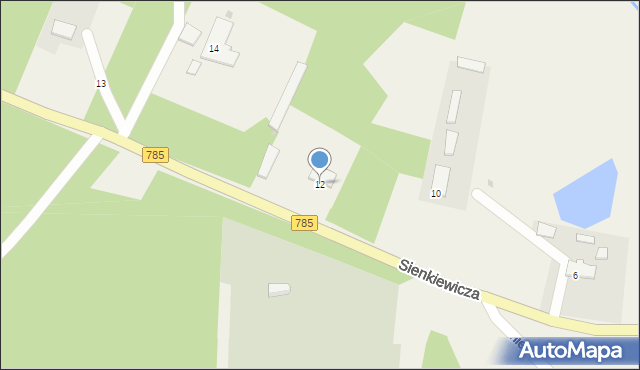 Kurzelów, Sienkiewicza Henryka, 12, mapa Kurzelów
