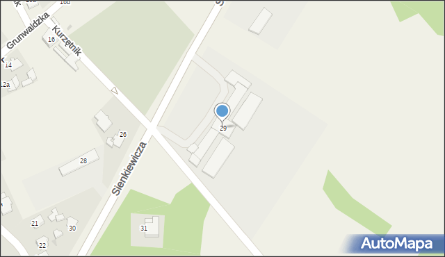 Kurzętnik, Sienkiewicza Henryka, 29, mapa Kurzętnik