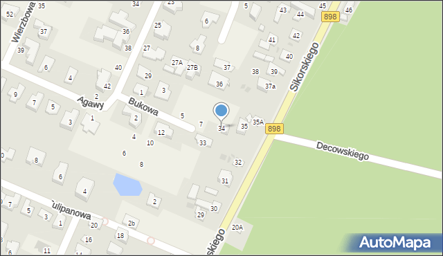 Kwirynów, Sikorskiego Władysława, gen., 34, mapa Kwirynów
