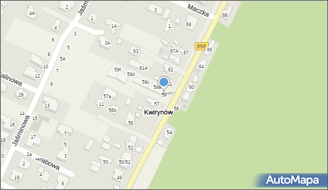 Kwirynów, Sikorskiego Władysława, gen., 59, mapa Kwirynów