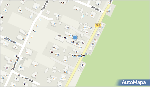 Kwirynów, Sikorskiego Władysława, gen., 59b, mapa Kwirynów