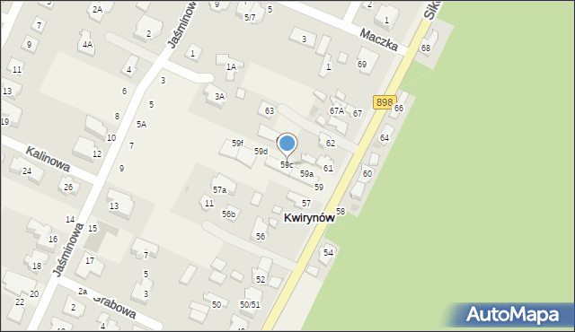 Kwirynów, Sikorskiego Władysława, gen., 59c, mapa Kwirynów
