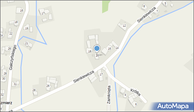 Landzmierz, Sienkiewicza Henryka, 20, mapa Landzmierz