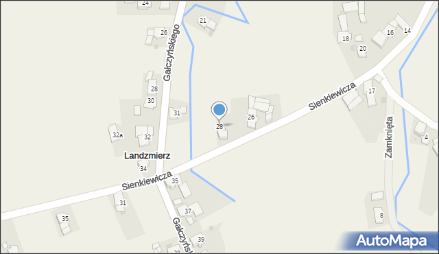 Landzmierz, Sienkiewicza Henryka, 28, mapa Landzmierz