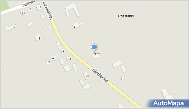 Latowicz, Siedlecka, 1B, mapa Latowicz