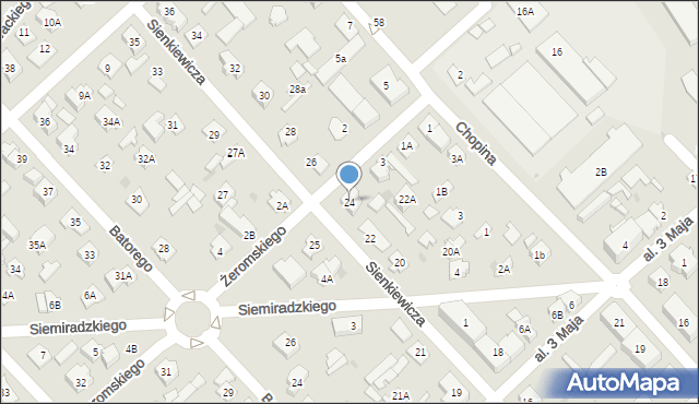 Legionowo, Sienkiewicza Henryka, 24, mapa Legionowo